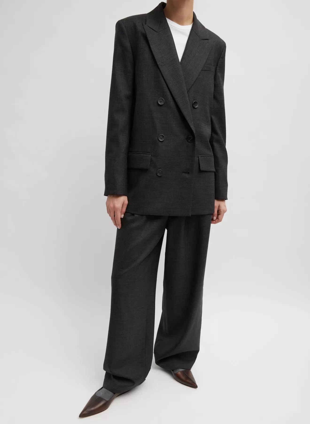 Fashion Adler Glenplaid Double Breasted Blazer With Cut Outs Suits | Jackets & Outerwear