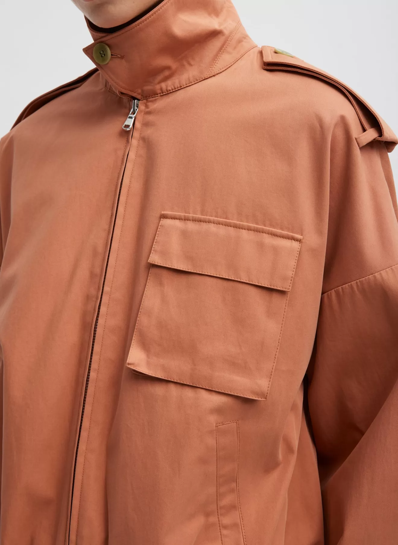 Best Sale Bio Twill Bomber Jacket With Removable Corduroy Collar Jackets & Outerwear