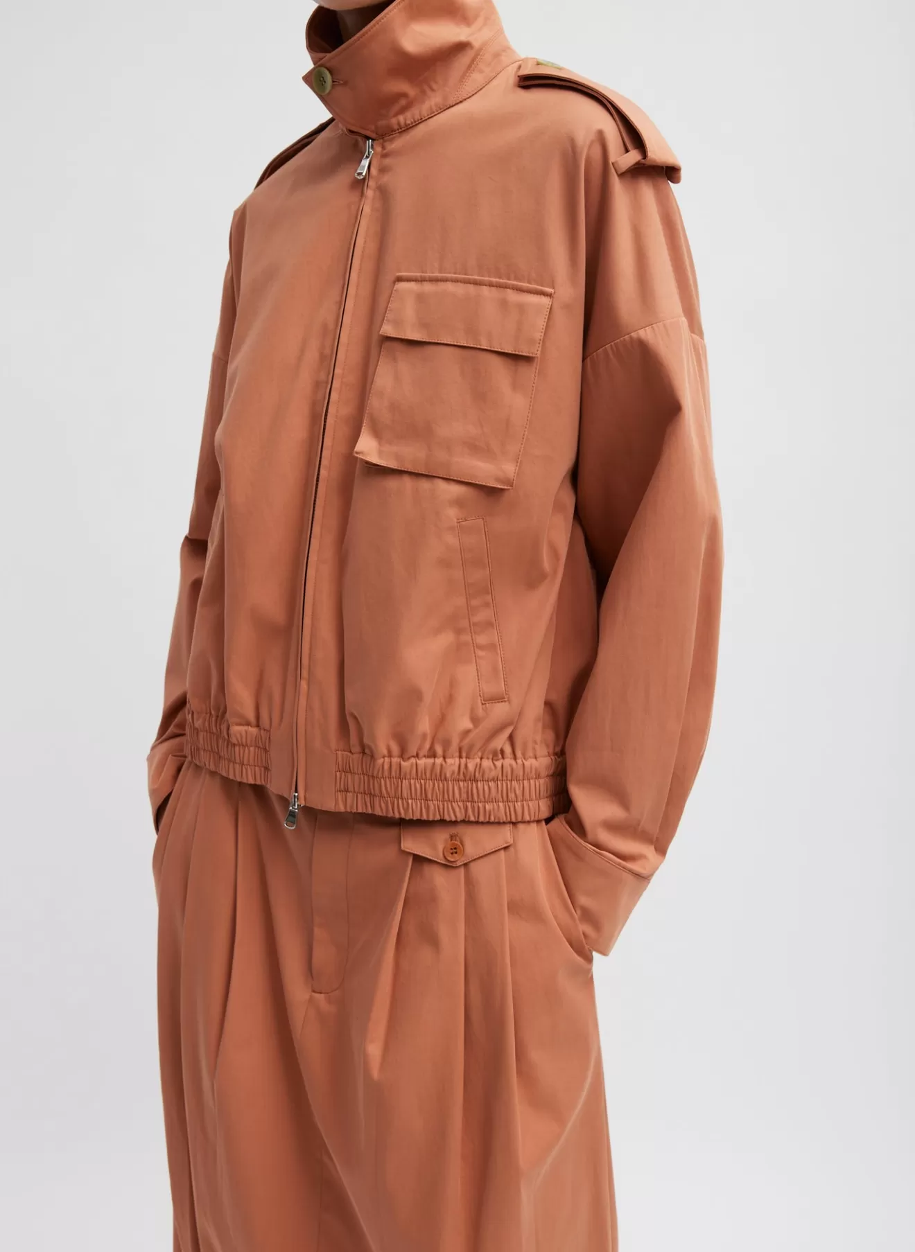 Best Sale Bio Twill Bomber Jacket With Removable Corduroy Collar Jackets & Outerwear