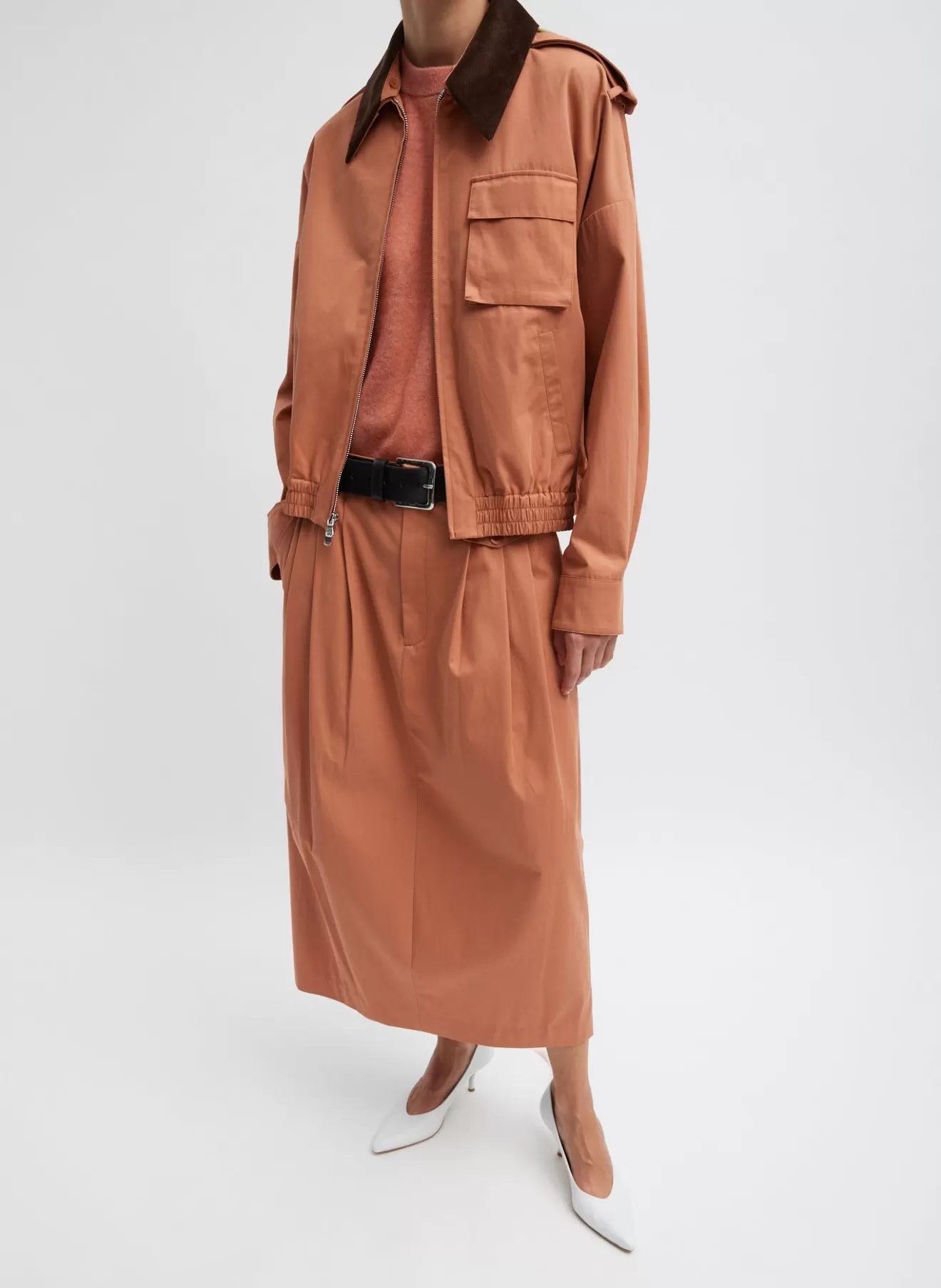 Best Sale Bio Twill Bomber Jacket With Removable Corduroy Collar Jackets & Outerwear