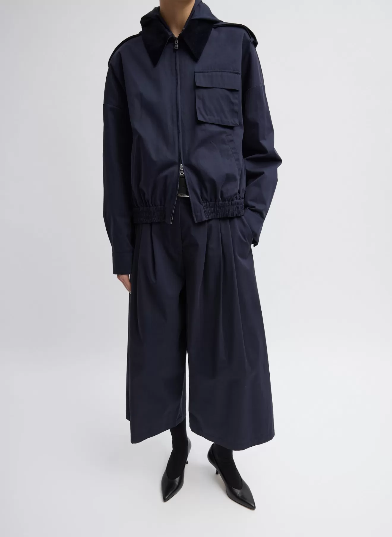 Outlet Bio Twill Bomber Jacket With Removable Corduroy Collar Jackets & Outerwear