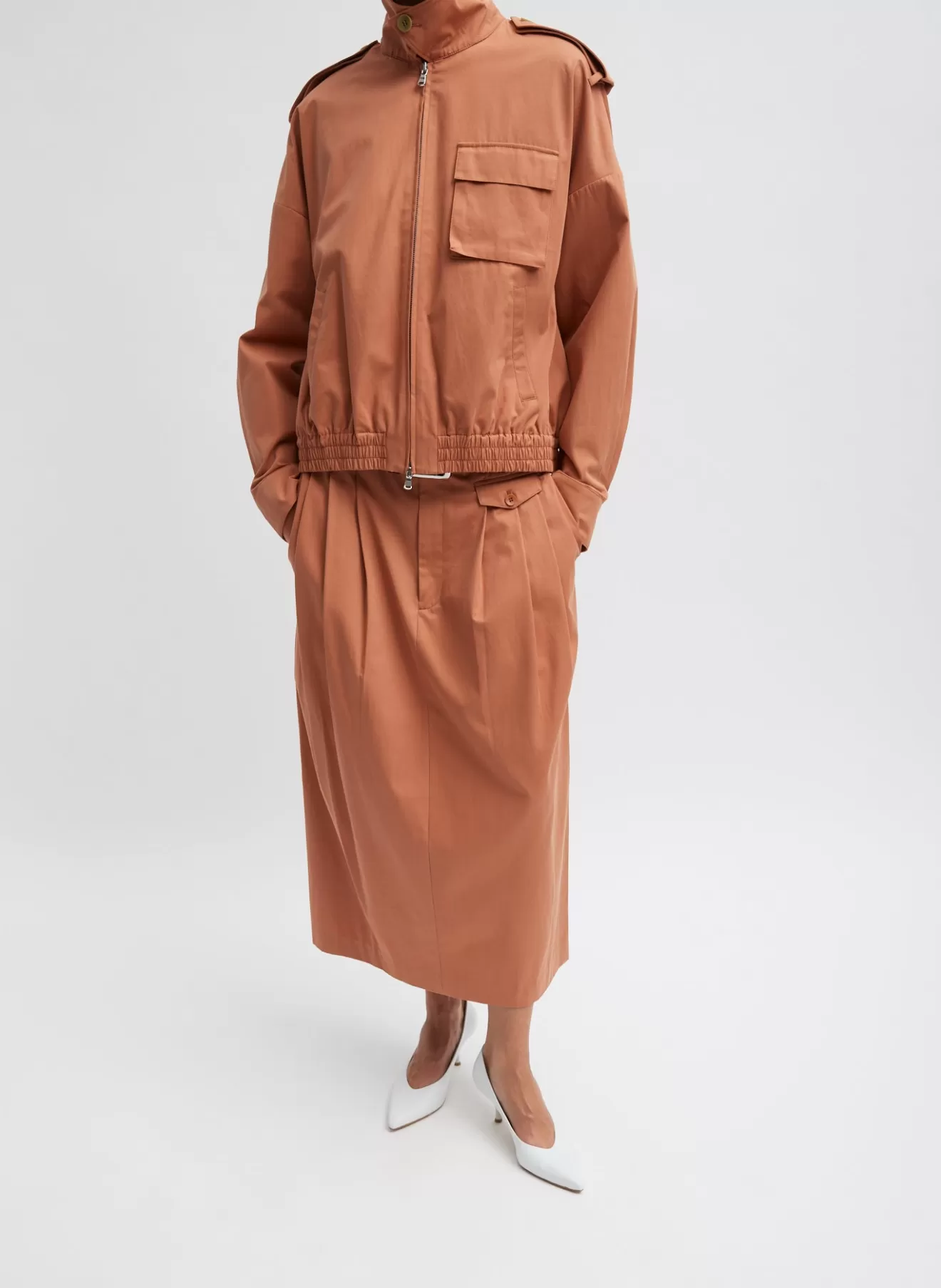 Best Sale Bio Twill Bomber Jacket With Removable Corduroy Collar Jackets & Outerwear