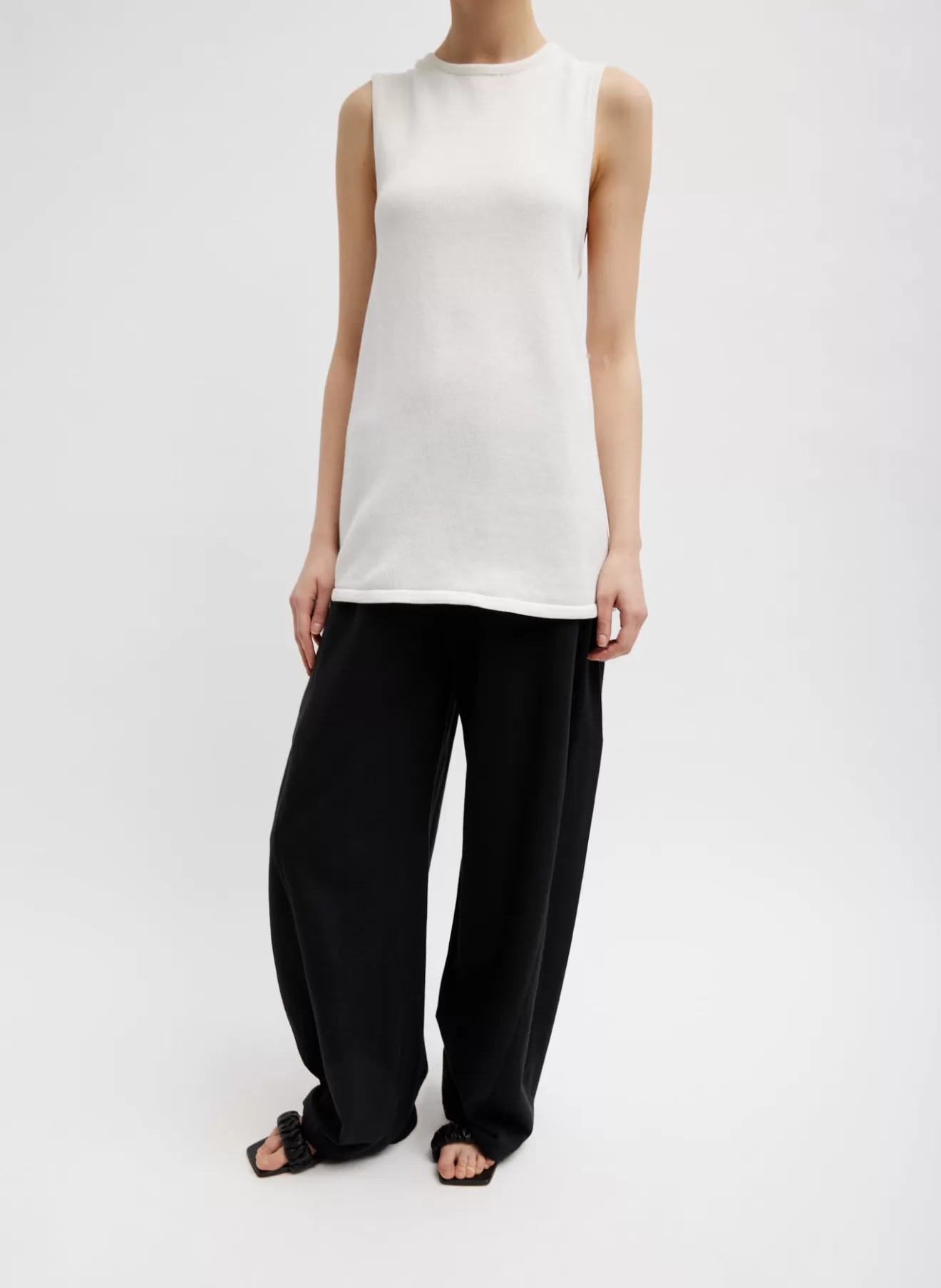 Shop Cotton Criss Cross Sleeveless Sweater Knitwear & Sweatshirts