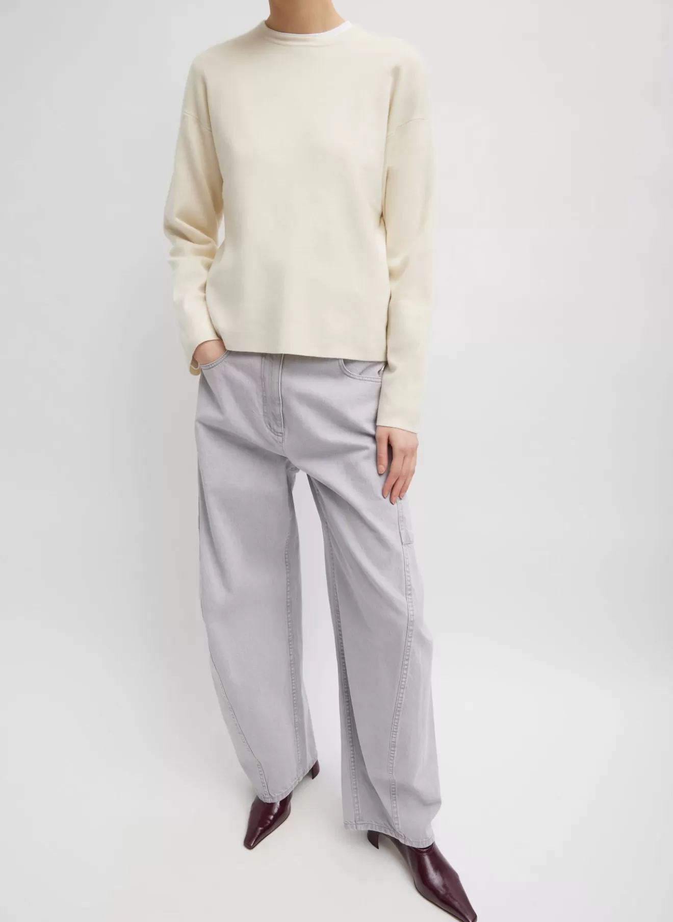 New Double Faced Cashmere Oversized Easy Sweater Knitwear & Sweatshirts | Tops