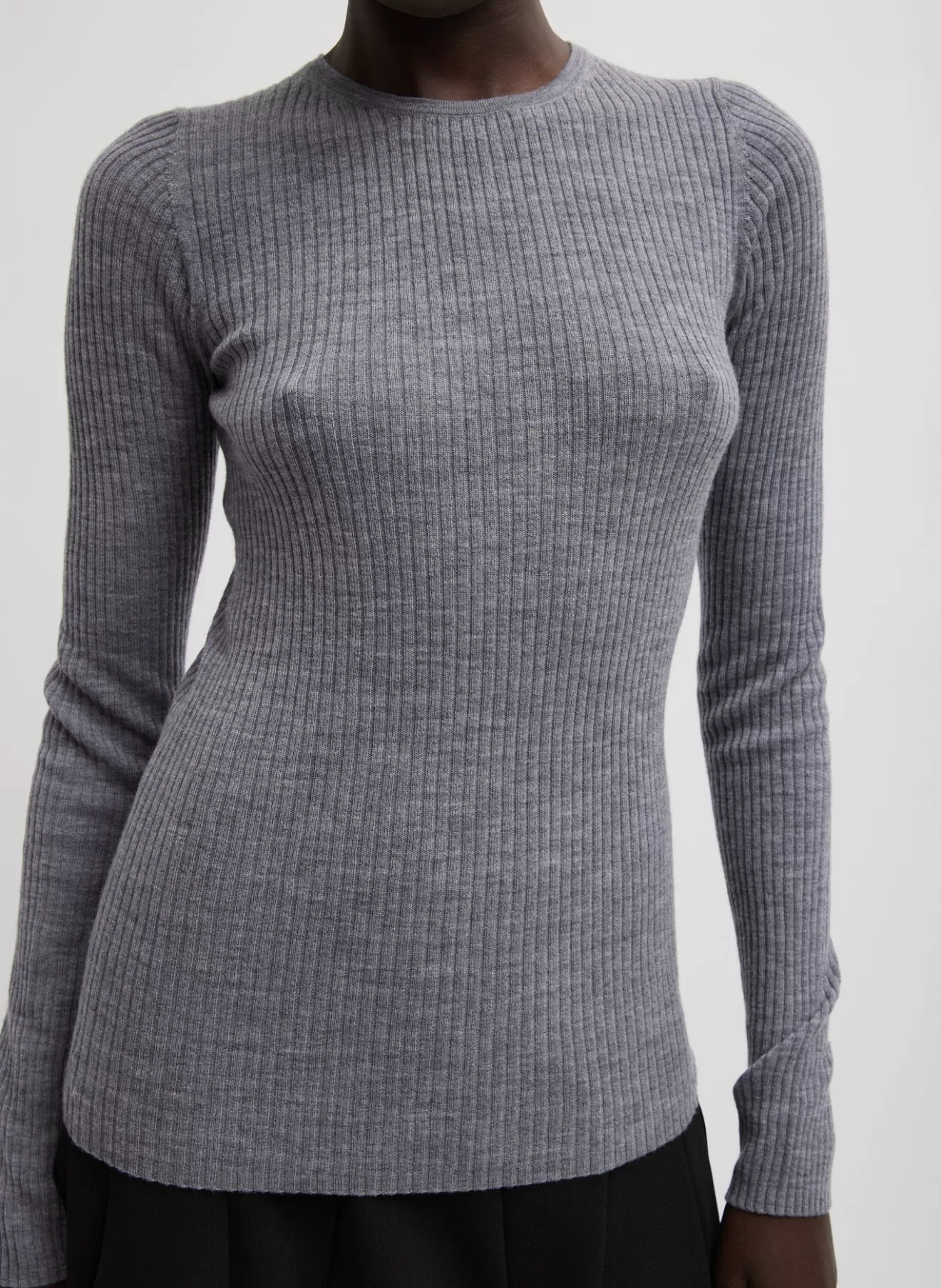 New Feather Weight Ribbed Crewneck Pullover Knitwear & Sweatshirts | Tops