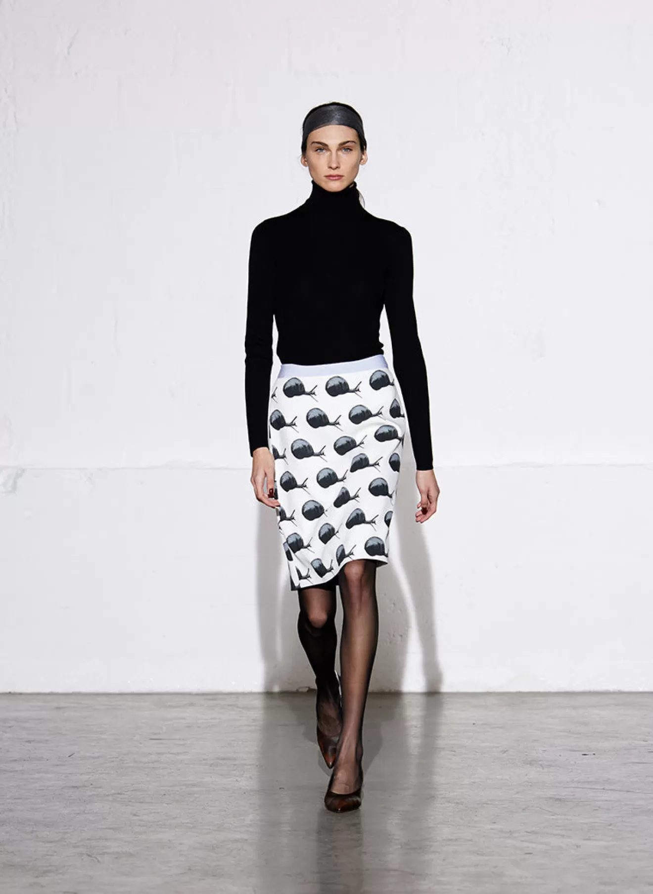 Fashion Gary Print On Stretch Crepe Pencil Skirt Skirts