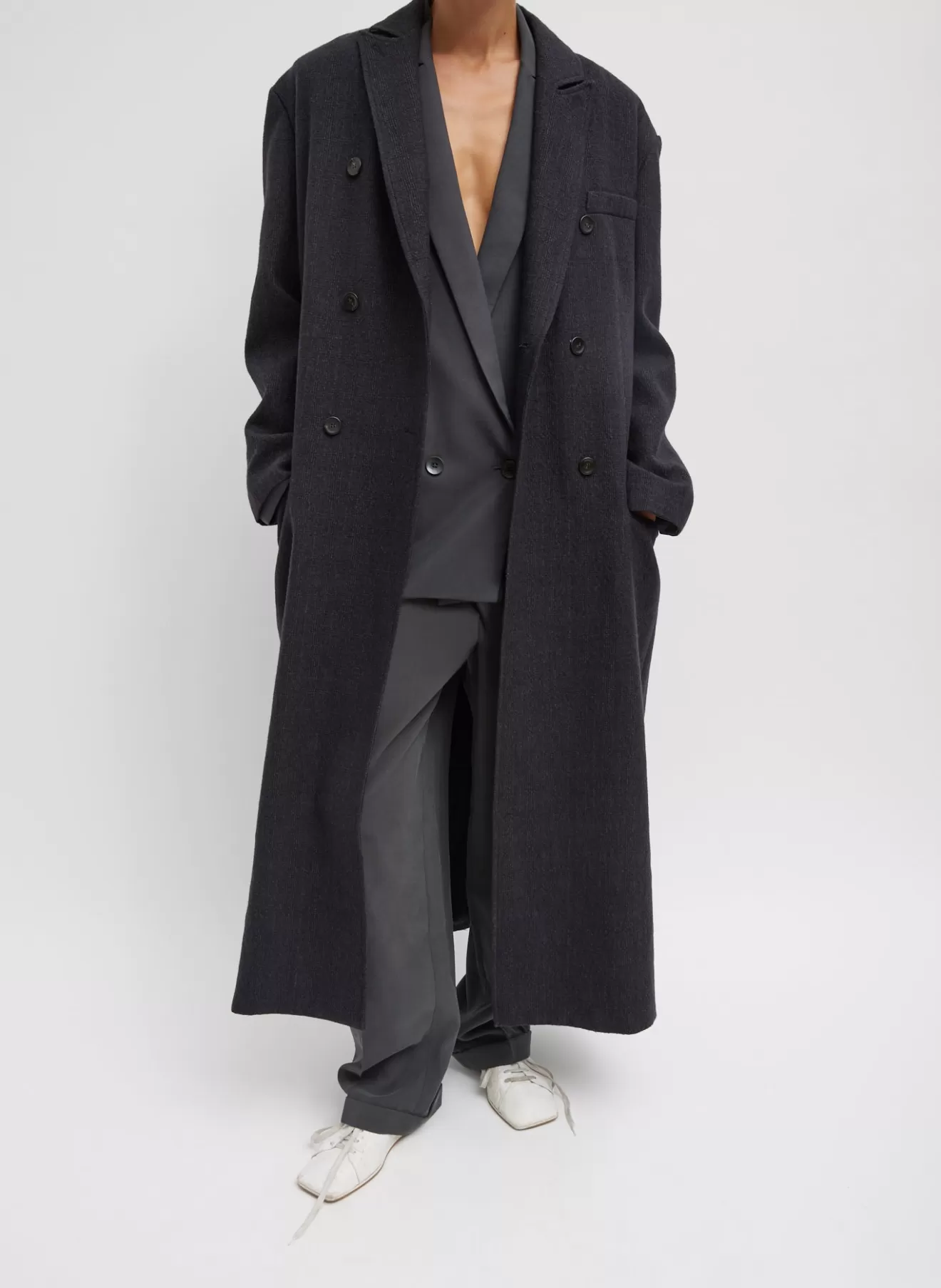 Online Kian Glenplaid Maxi Tux Coat Jackets & Outerwear