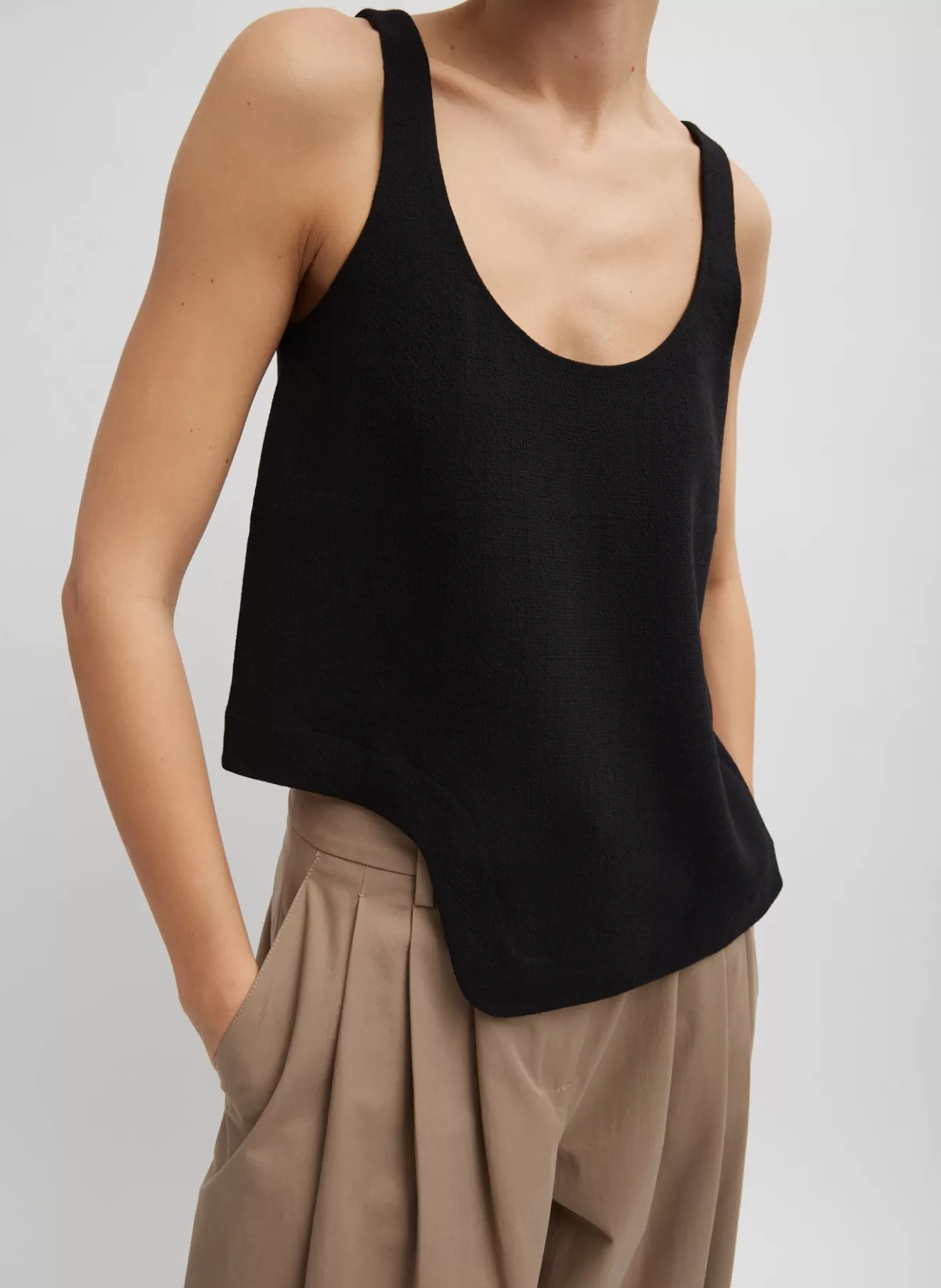 Hot Melee Crepe Tank Top Tops