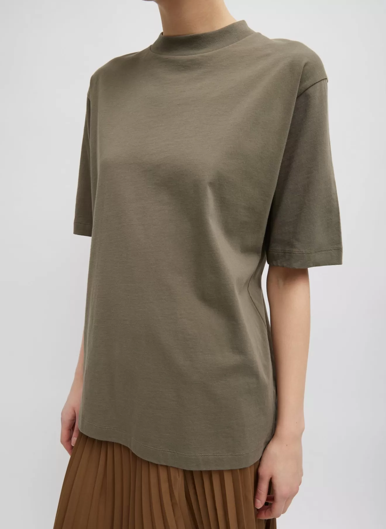 Outlet Mock Neck Unisex T-Shirt Tops | Fundamentals