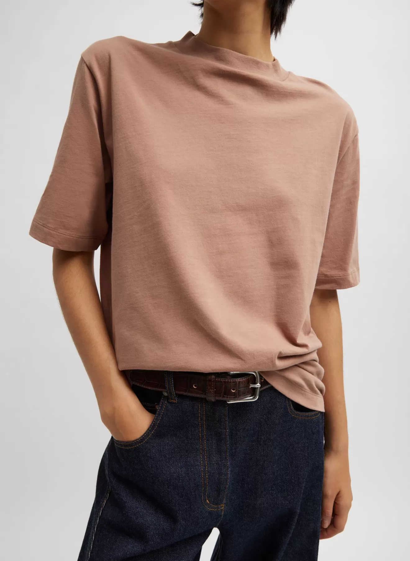 Best Sale Mock Neck Unisex T-Shirt Tops | Fundamentals