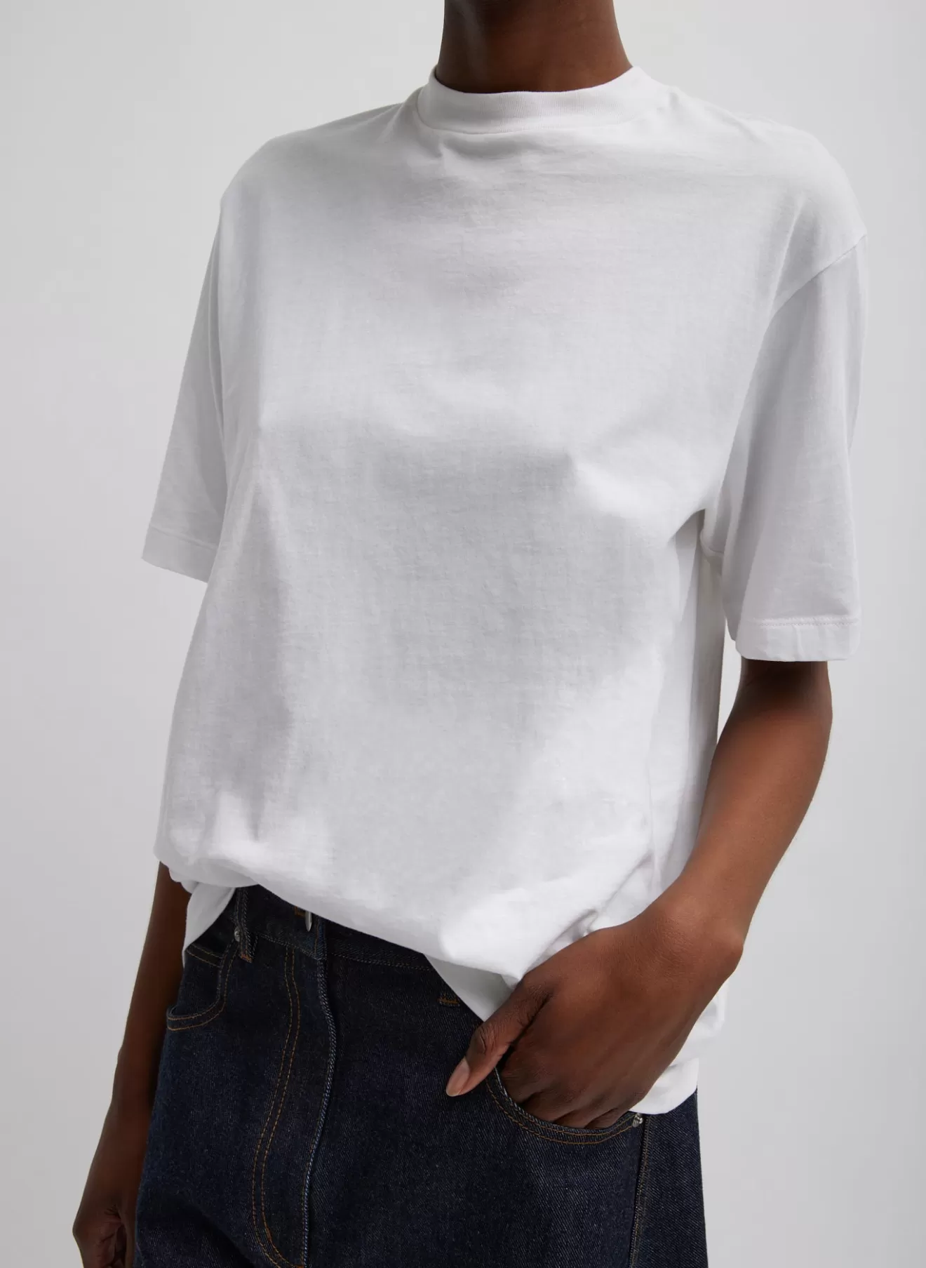 New Mock Neck Unisex T-Shirt Tops | Fundamentals