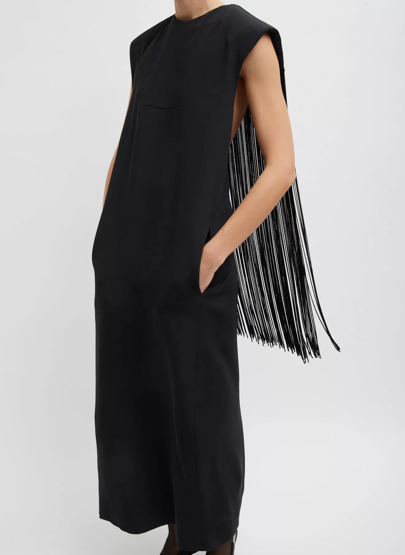 Flash Sale 4-Ply Silk Fringed Dress Dresses