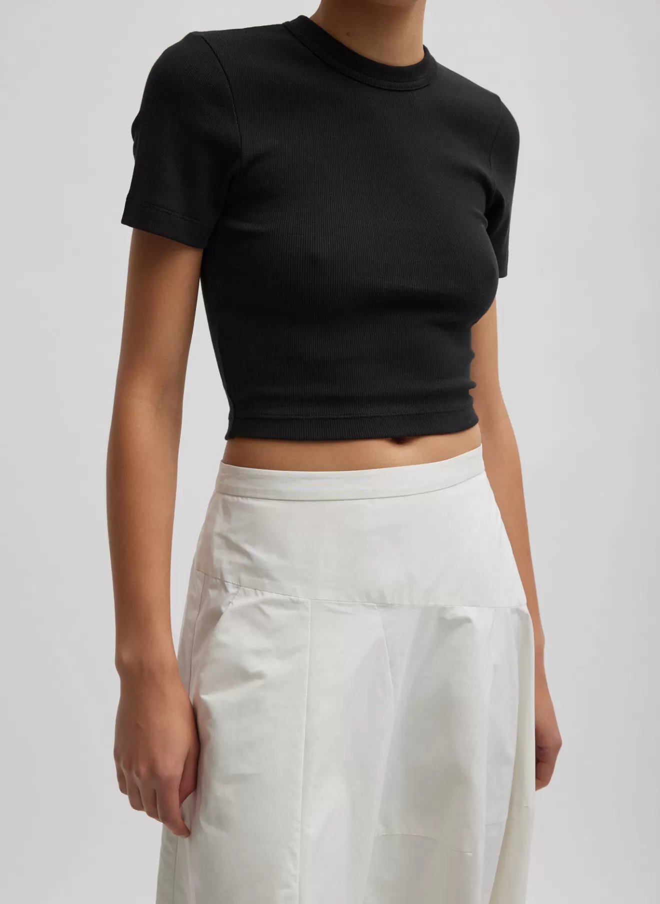 Online Ribbed Cropped Baby T-Shirt Tops | Fundamentals