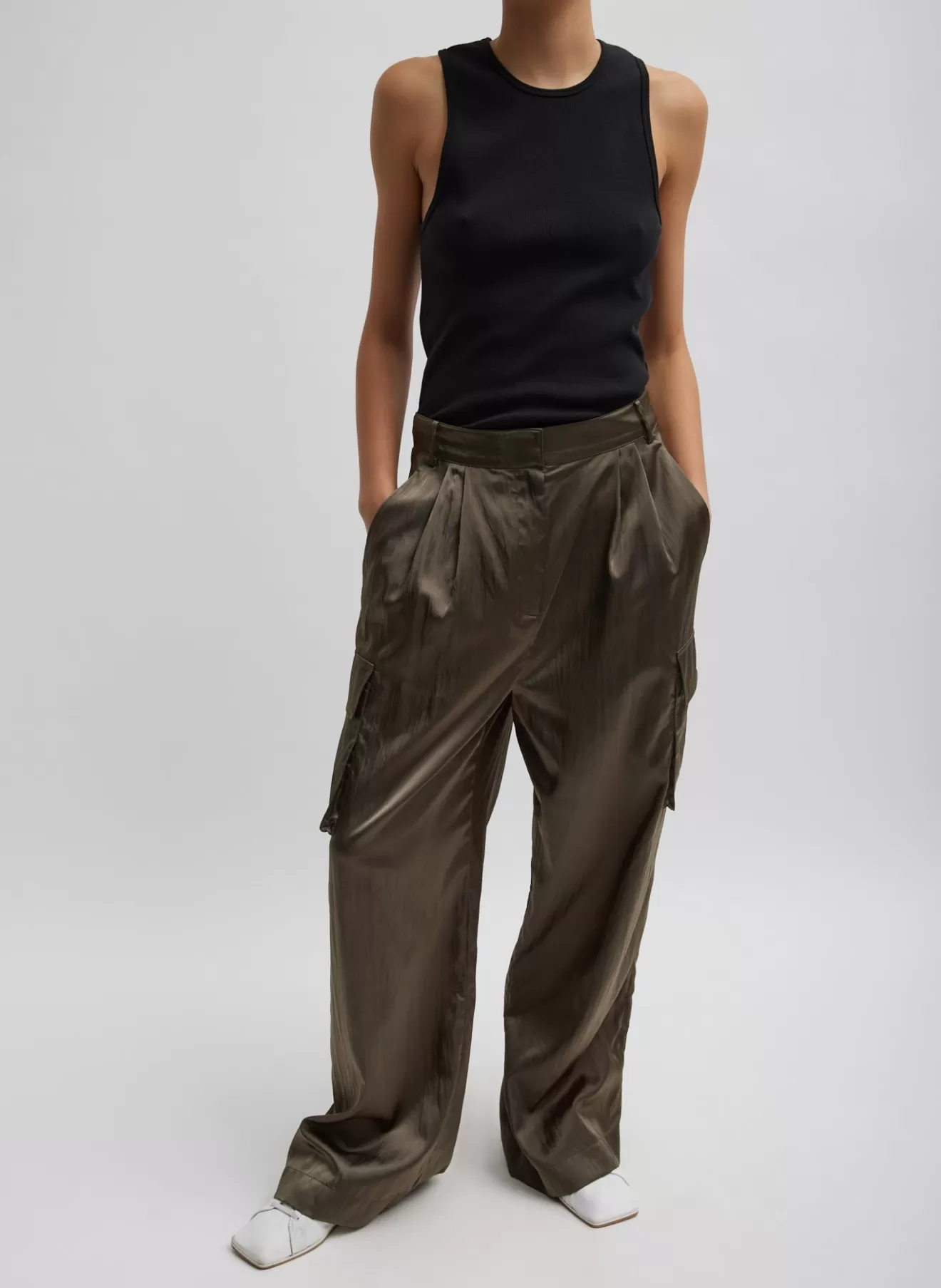 Clearance Shiny Nylon Pleated Stella Cargo Pant Pants & Shorts | Fundamentals