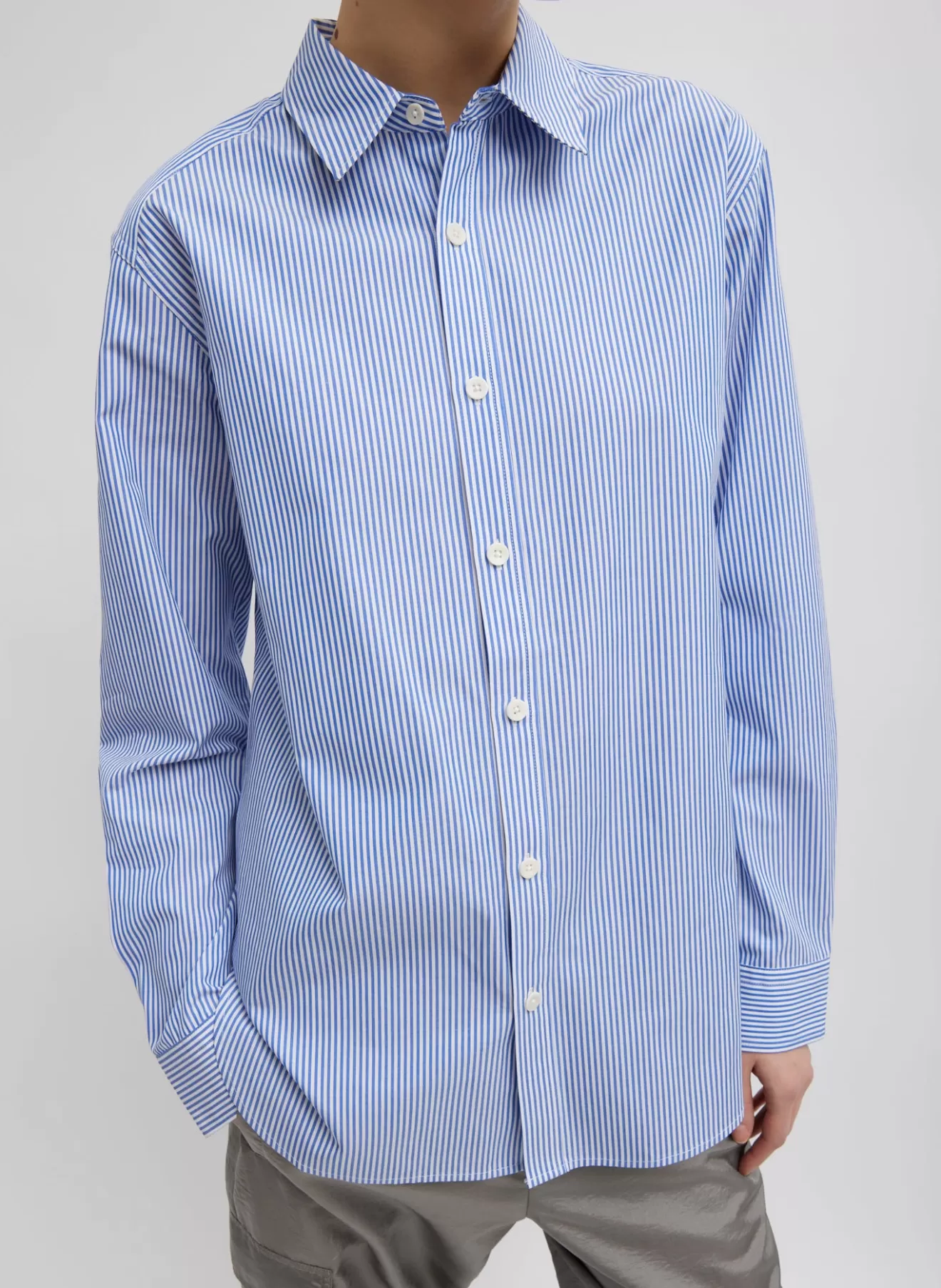 Shop Striped Shirting Charlie Men's Slim Shirt Tops | Fundamentals