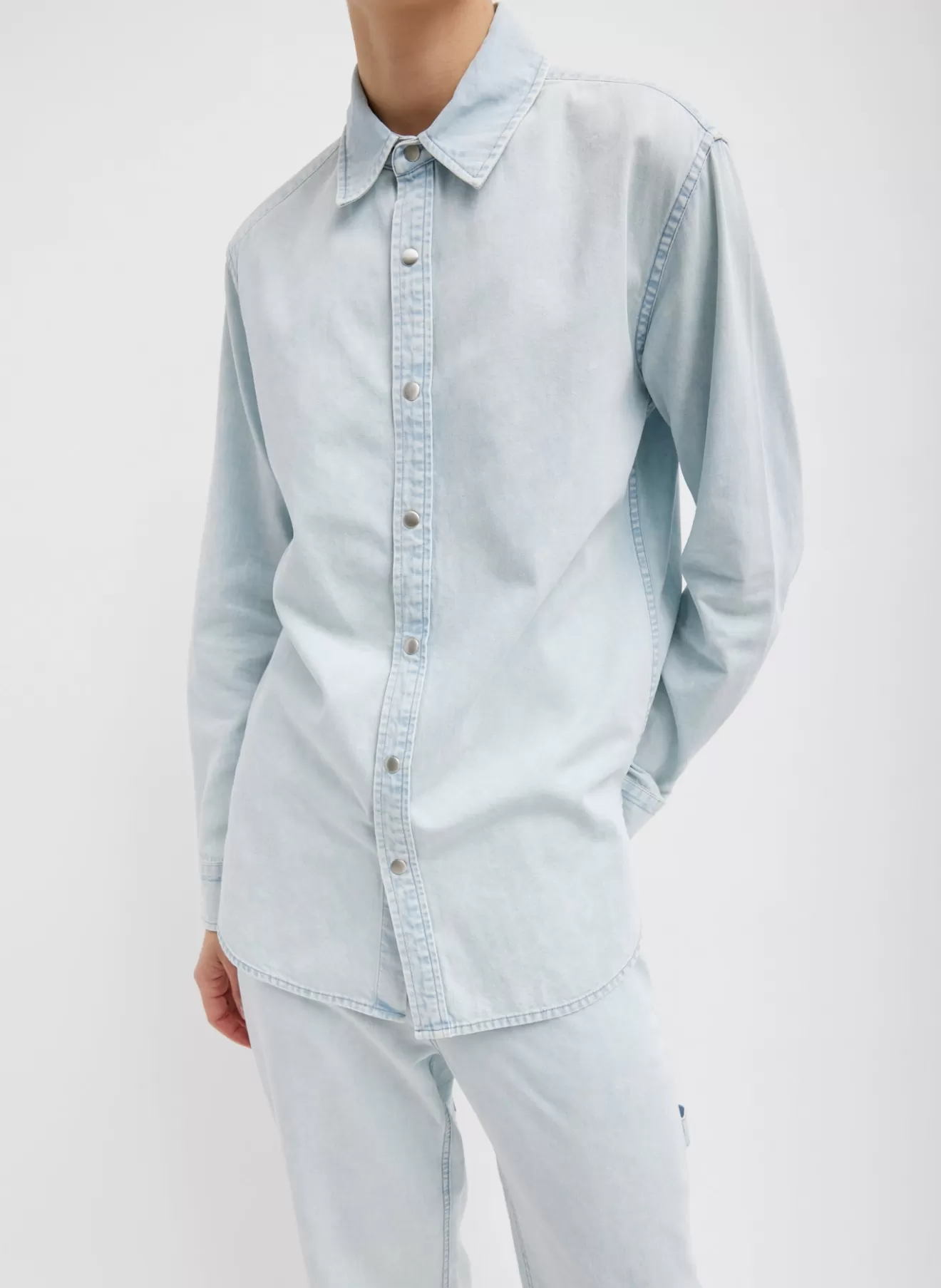 Discount Summer Denim Charlie Slim Men's Shirt Denim | Tops