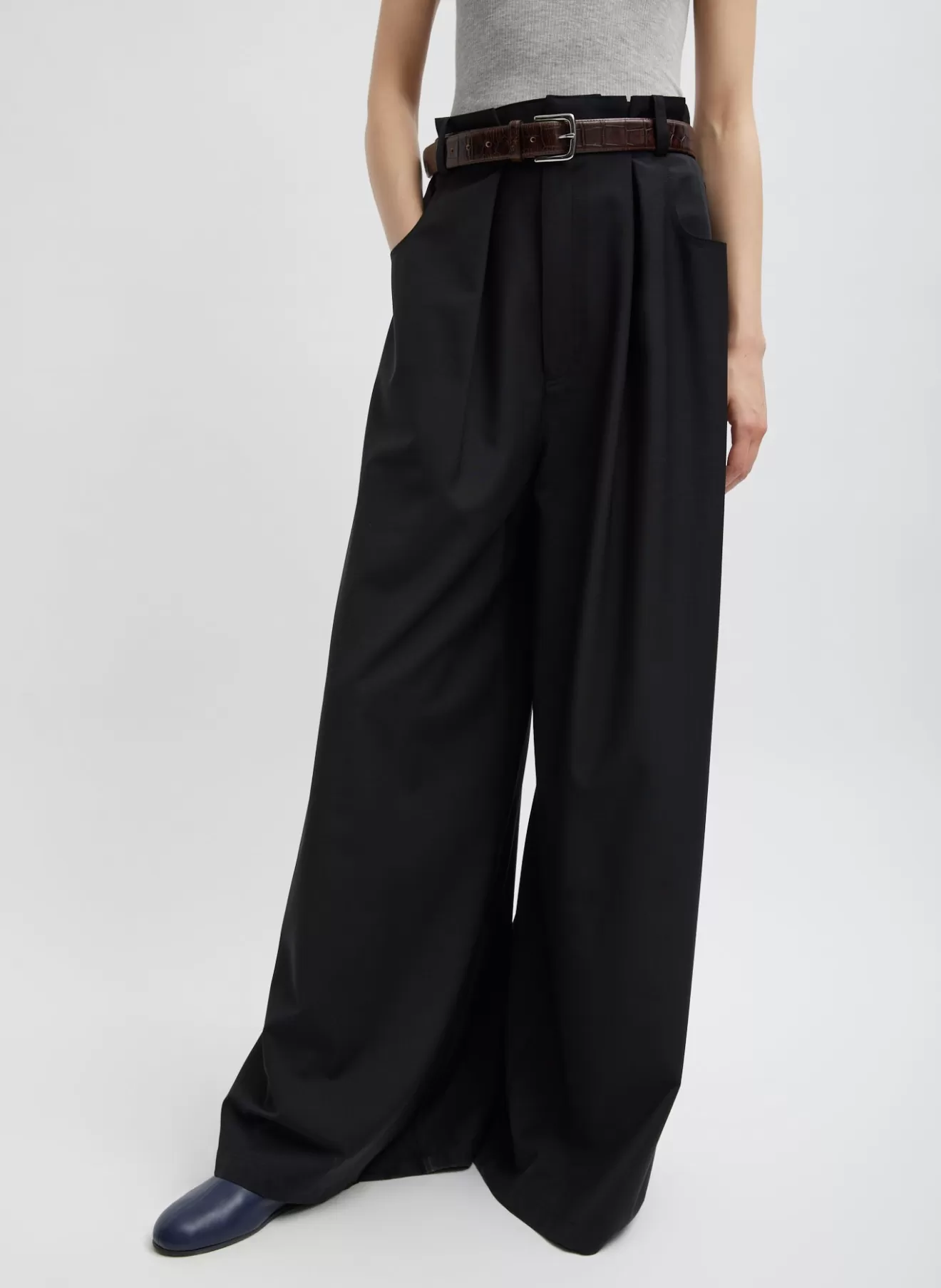 Online Tropical Wool Walker Wide Leg Pant Suits | Pants & Shorts