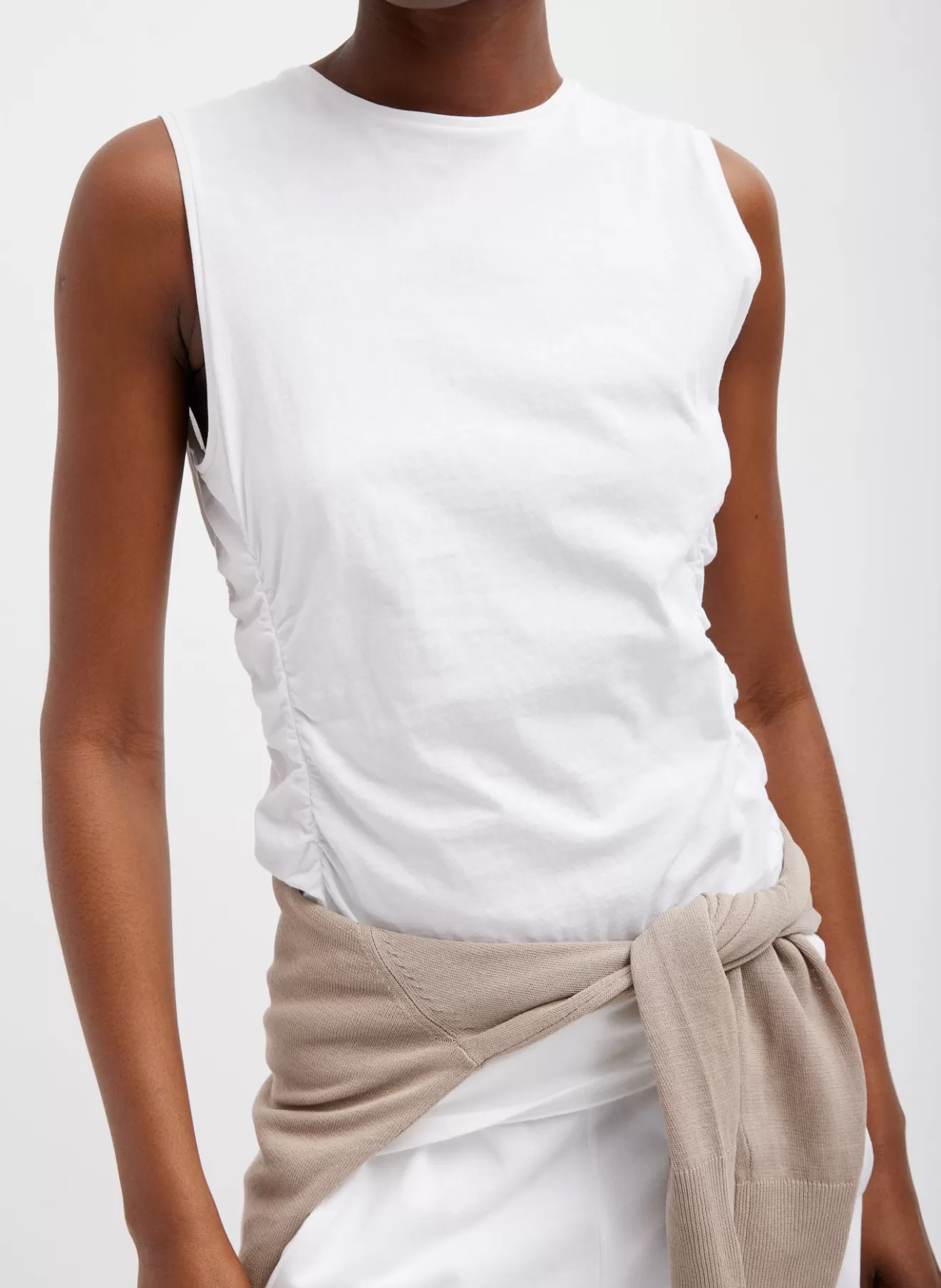 Shop T-Shirting Shirred Crewneck Top Tops