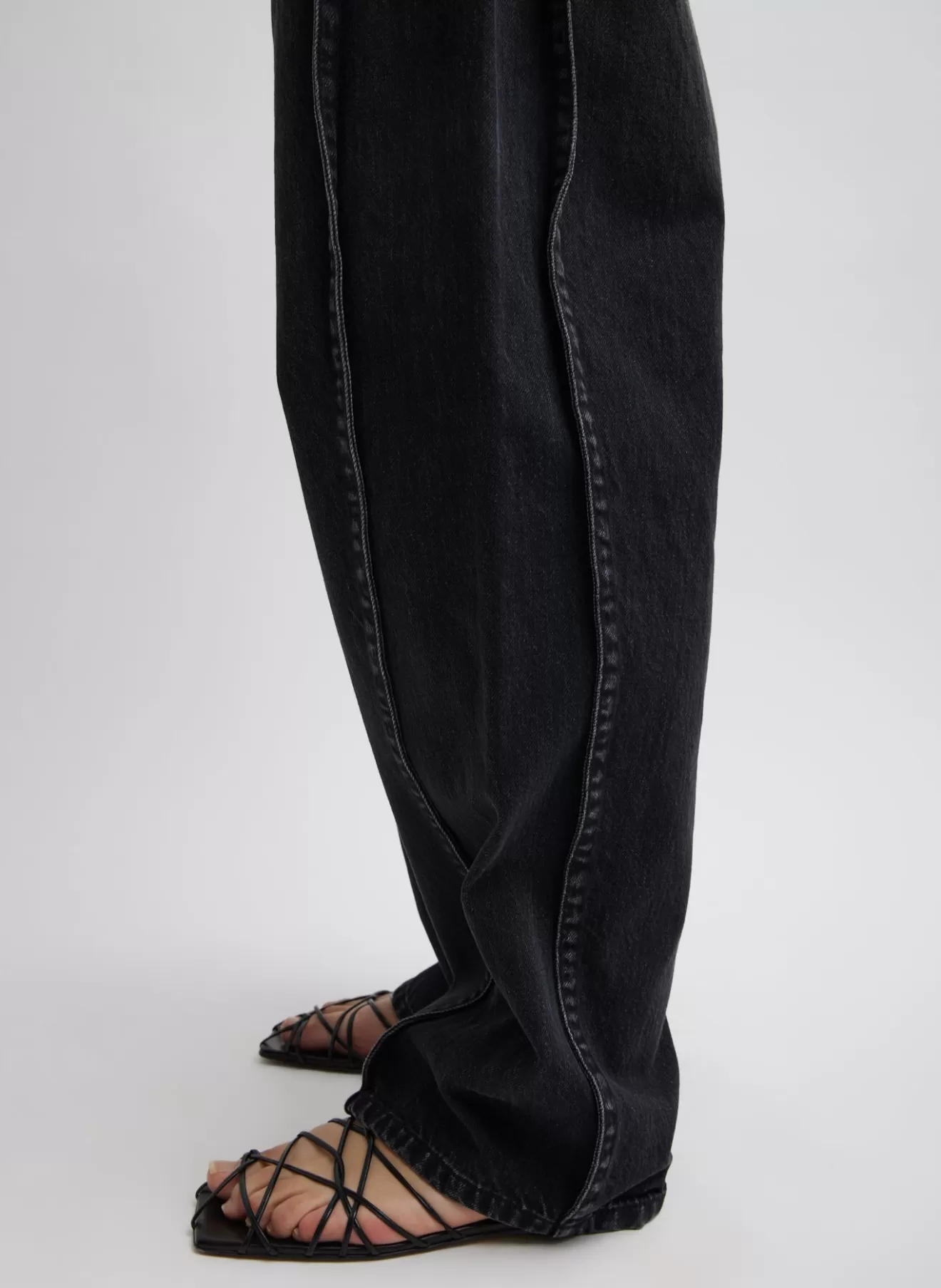 New Vintage Black Denim Tuck Jean Denim | Pants & Shorts