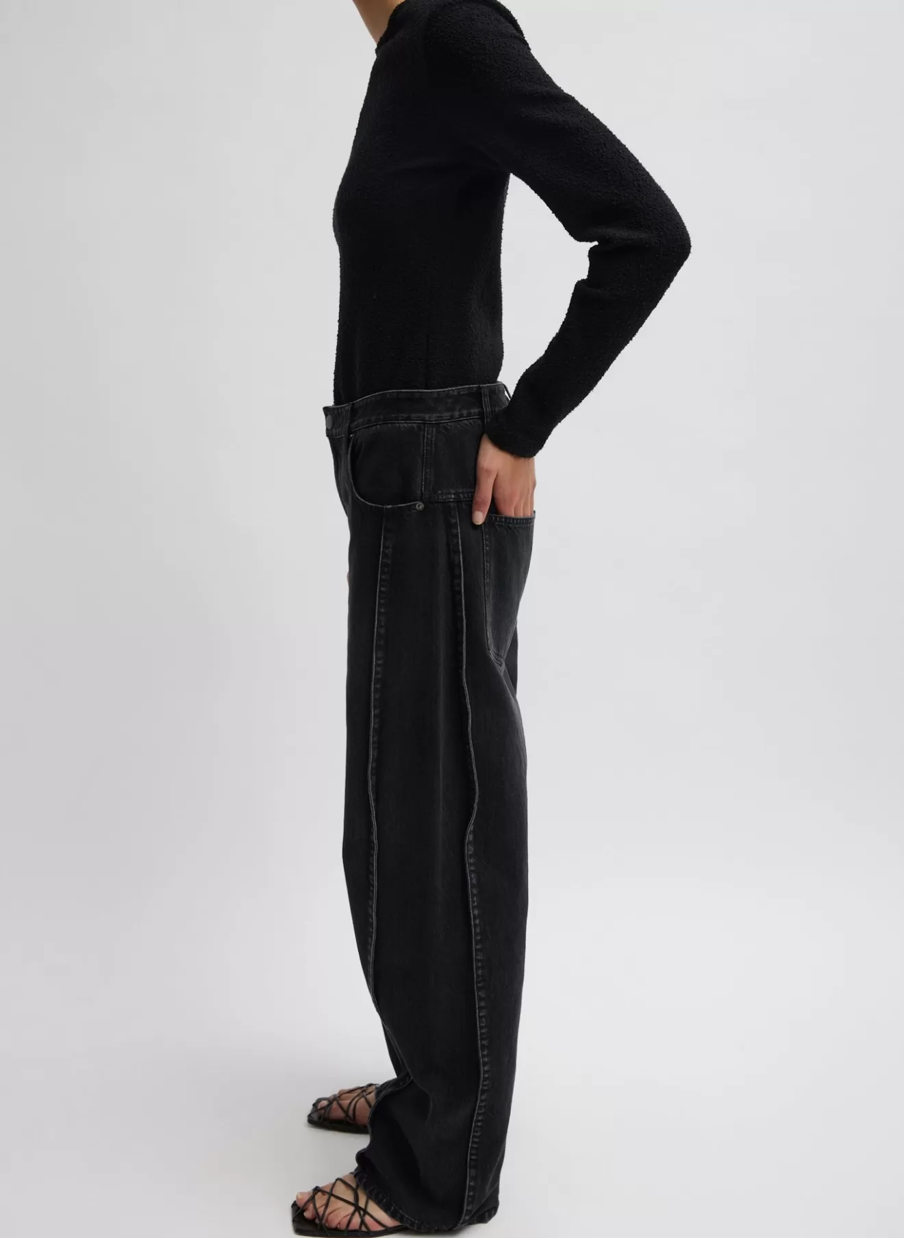 New Vintage Black Denim Tuck Jean Denim | Pants & Shorts